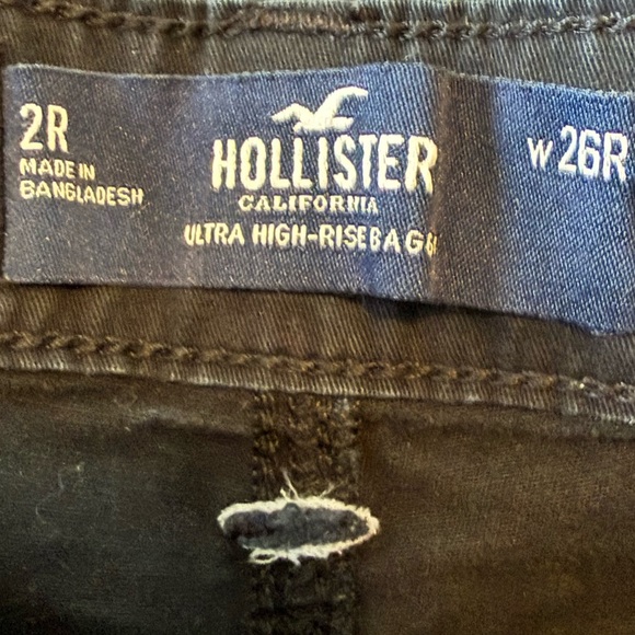 Hollister Women’s Black Ultra High-Rise Baggy Cargo Pants 2R/w26R - Picture 4 of 9